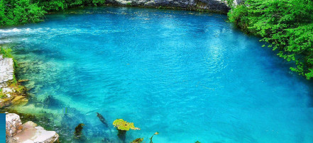 Обложка: Голубое озеро в Абхазии