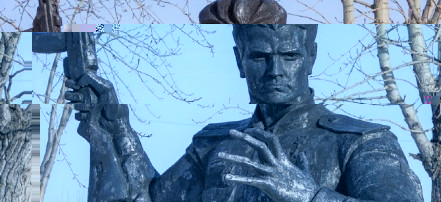 Обложка: Памятник Герою Советского Союза Д. М. Крутикову