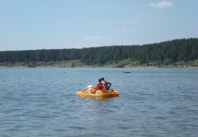 Центральный пляж на Обском водохранилище в Академгородке («Сан Сити»)