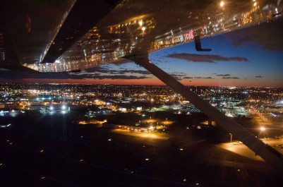 Ночной полет в Санкт-Петербурге за штурвалом самолета Cessna 172