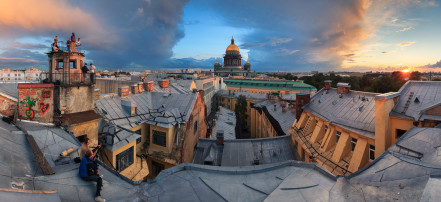 Экскурсия на крыше в центре Санкт-Петербурга