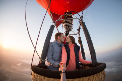 Полет на воздушном шаре для «Двух сердец» в Москве